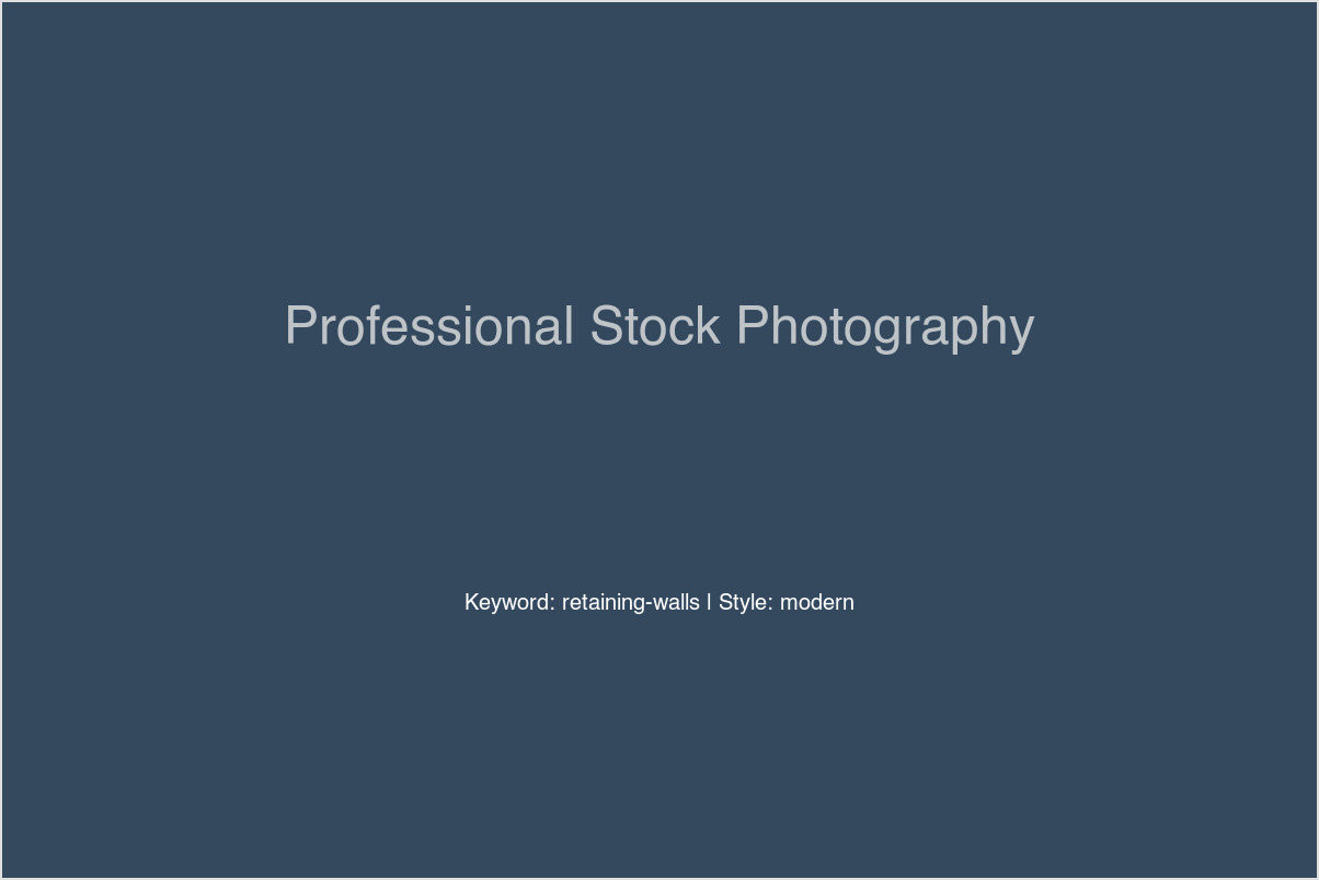 Modern retaining wall construction for property retention and landscape design